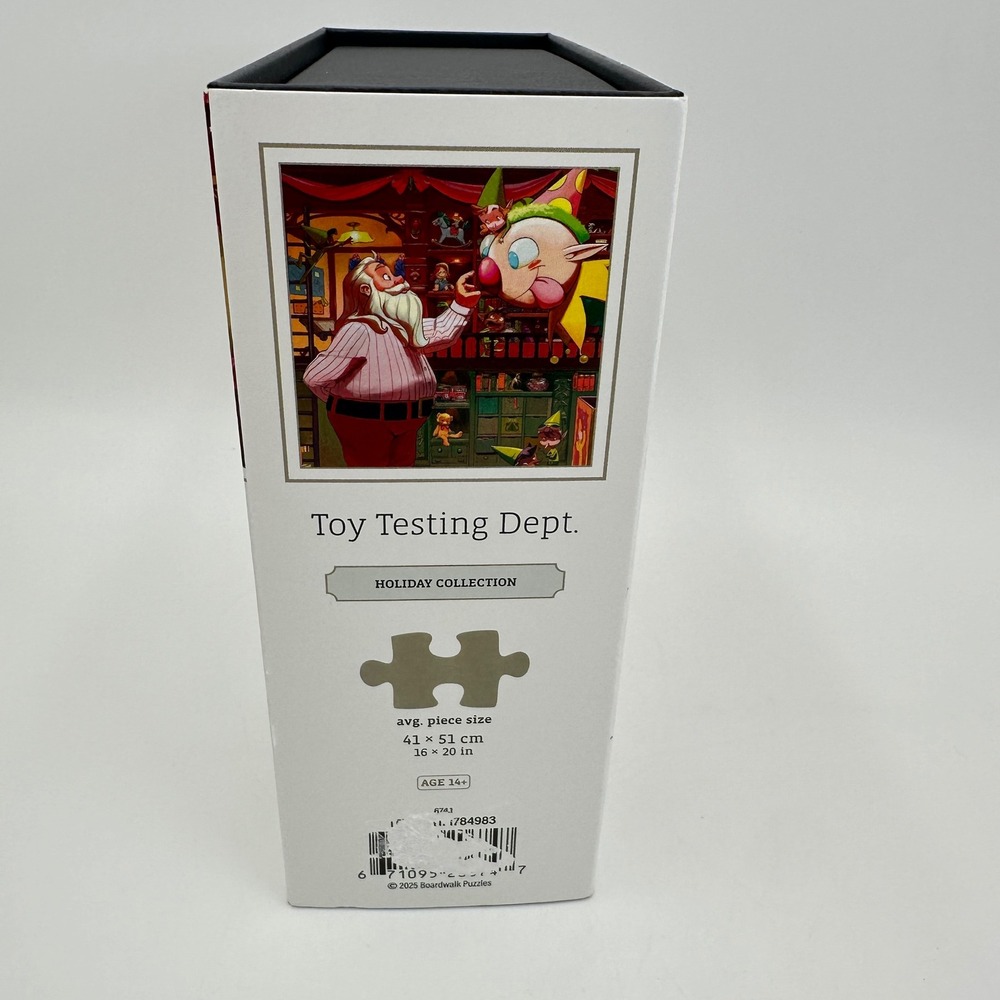 Boardwalk Puzzle Co Toy Testing Dept 500pc Holiday Art Olivia Hunter Sealed NEW - Picture 2 of 7